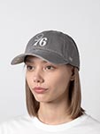 Бейсболка 47 BRAND арт. K-BLPRK16GWS-DY Philadelphia 76Ers NBA (серый)